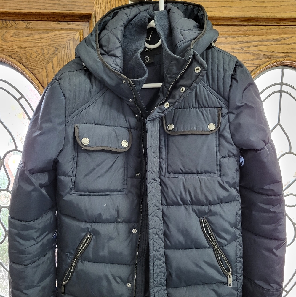 H&M Men's Puffer Jacket with Hood Medium